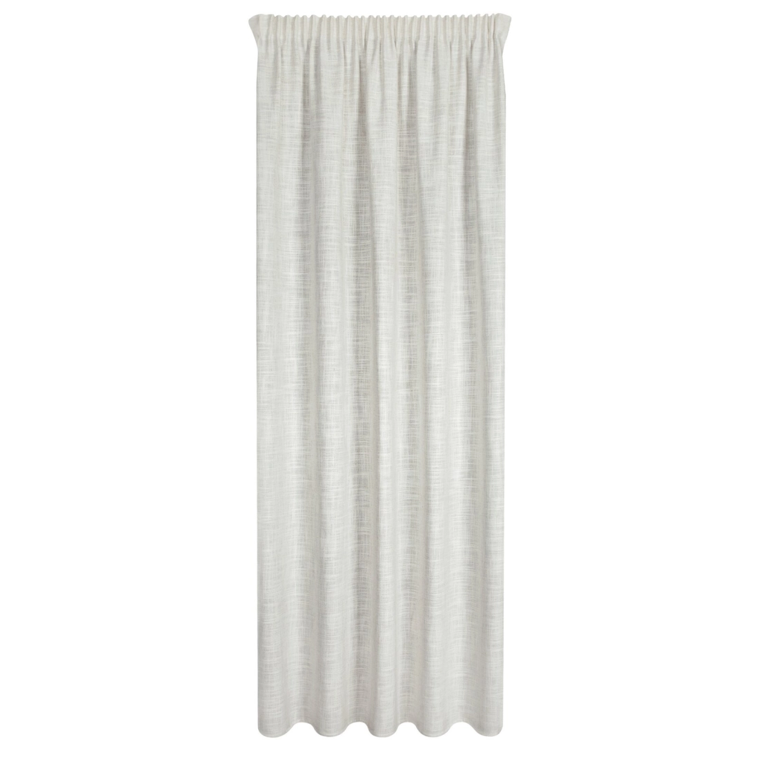 Záves 140x270 cm polyesterovo-ľanový béžový strieborný na riasiacu pásku ROSI