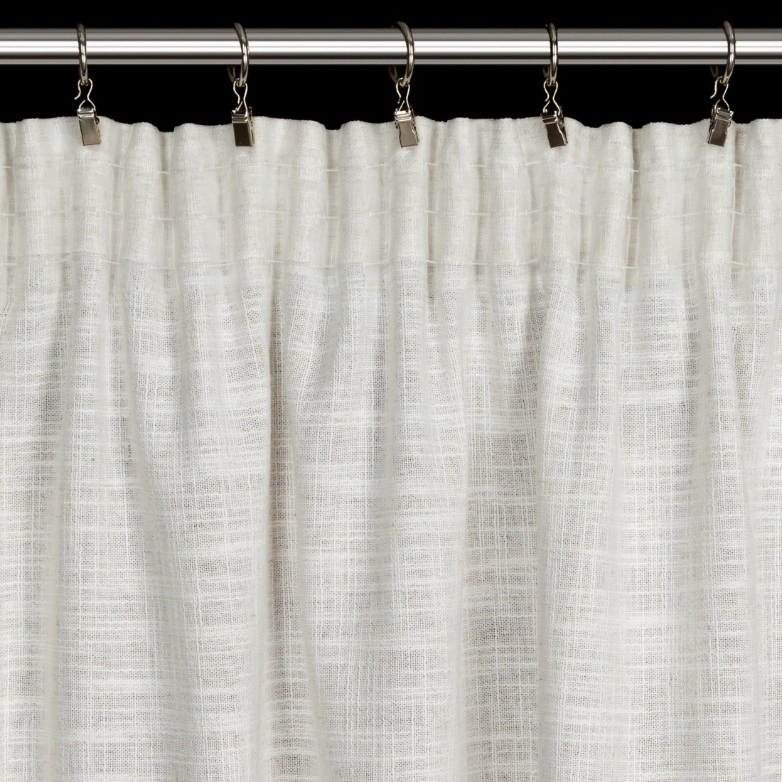 Záves 140x270 cm polyesterovo-ľanový béžový strieborný na riasiacu pásku ROSI