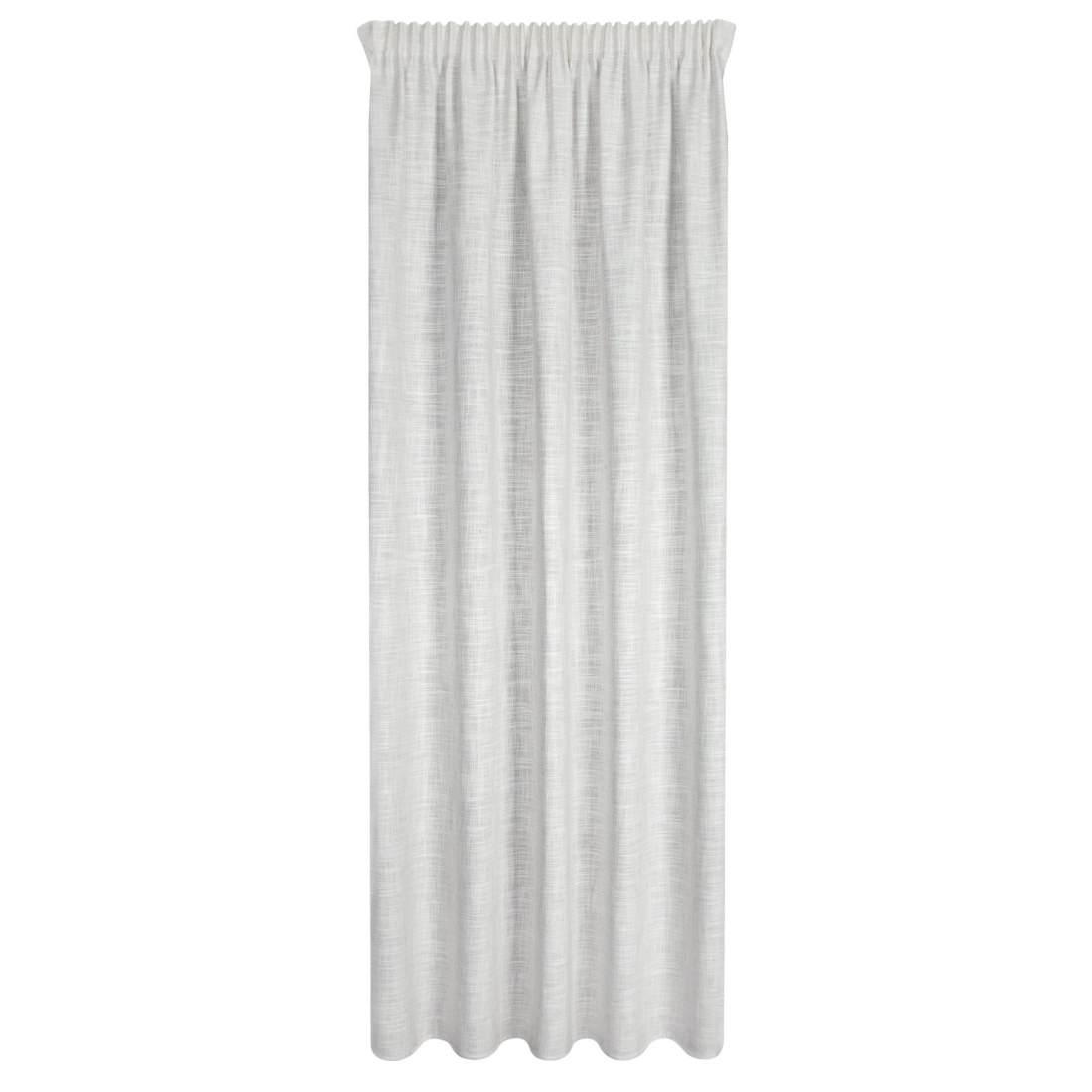 Záves 140x270 cm polyesterovo-ľanový krémový striebristý na riasiacu pásku ROSI