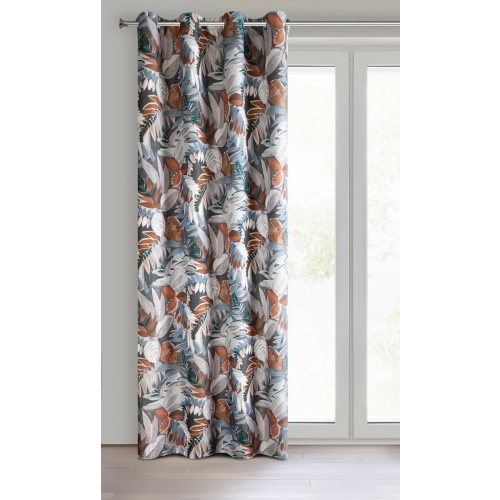 Záves 140x270 cm polyesterový oceľový a rudy na kovové krúžky MARILA