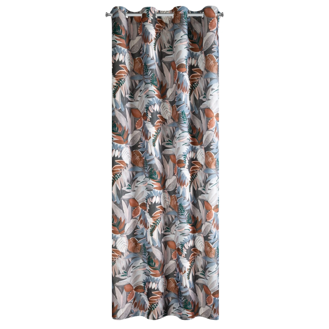 Záves 140x270 cm polyesterový oceľový a rudy na kovové krúžky MARILA