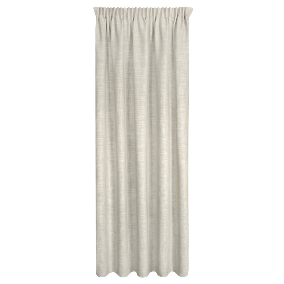 Záves 140x270 cm polyesterový s ľanom tmavobéžový strieborný na riasiacu pásku ROSI