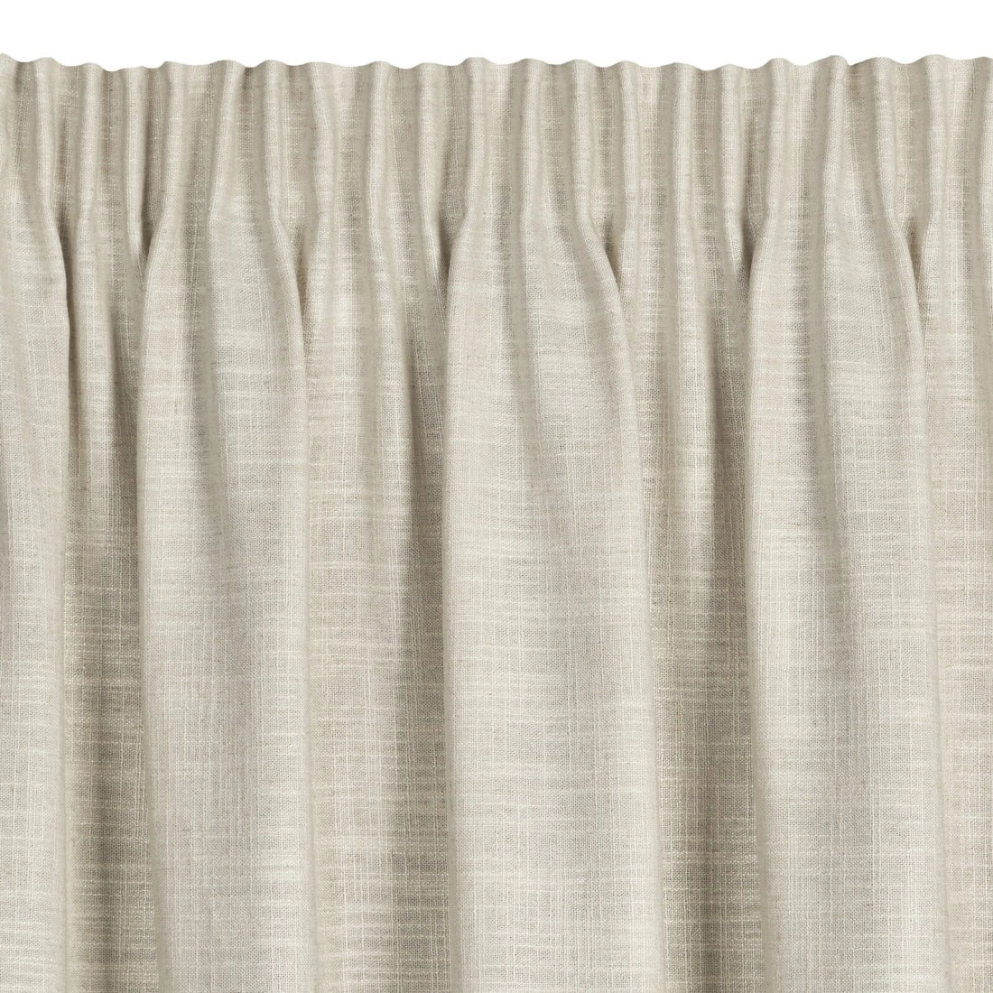 Záves 140x270 cm polyesterový s ľanom tmavobéžový strieborný na riasiacu pásku ROSI