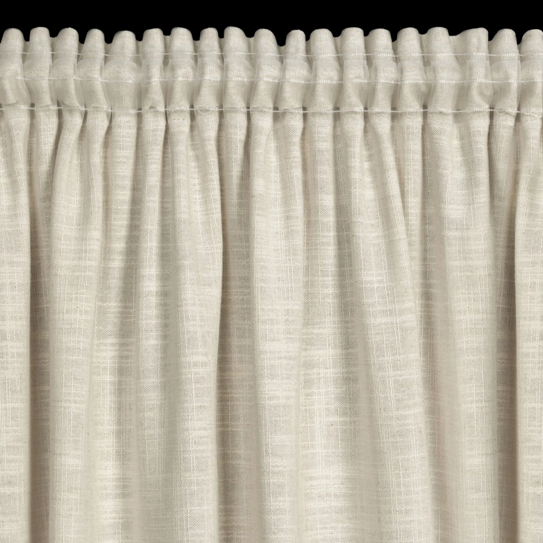 Záves 140x270 cm polyesterový s ľanom tmavobéžový strieborný na riasiacu pásku ROSI