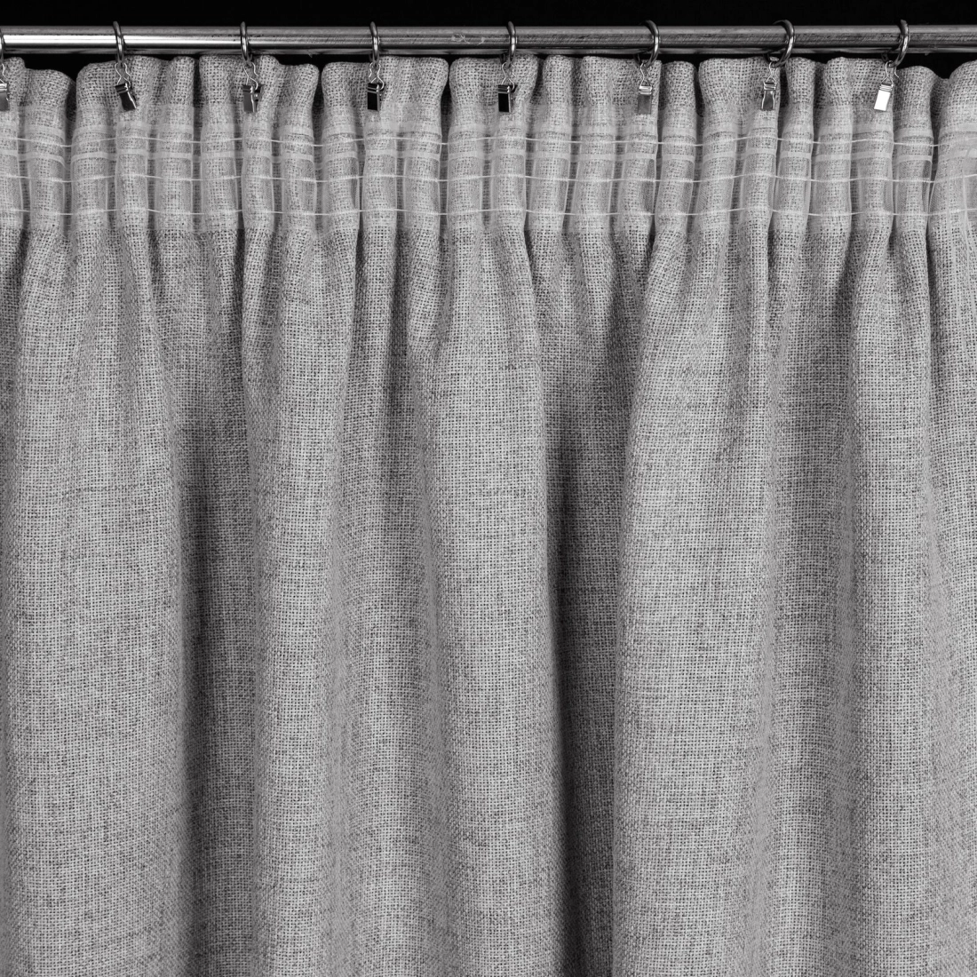 Záves 140x270 cm polyesterový strieborný na riasiacu pásku JULA2