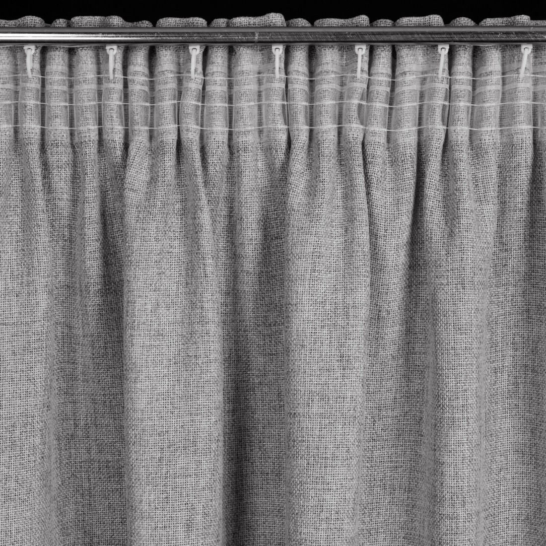 Záves 140x270 cm polyesterový strieborný na riasiacu pásku JULA2