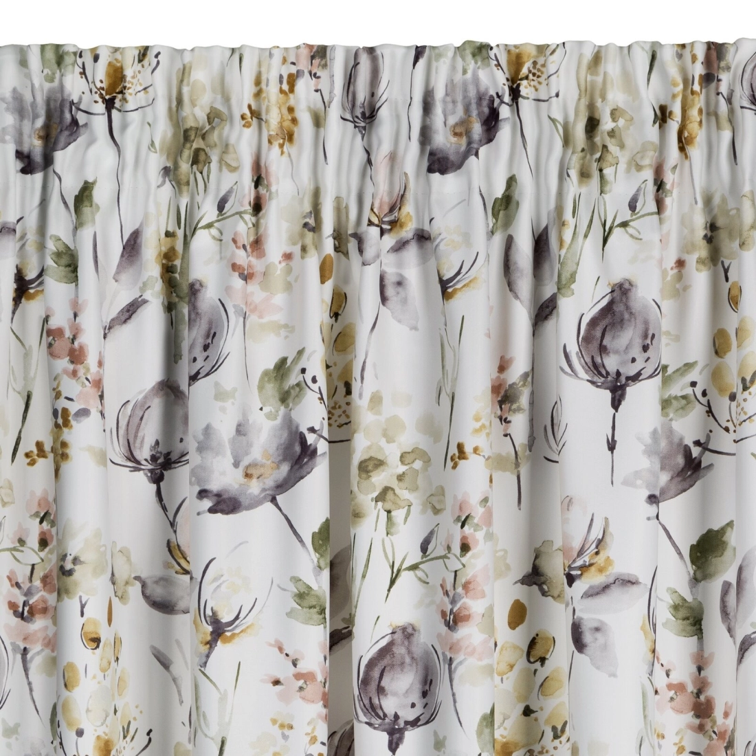 Záves 140x270 cm polyestr bielo olivový zatemňovací na riasiacu pásku ZOJA