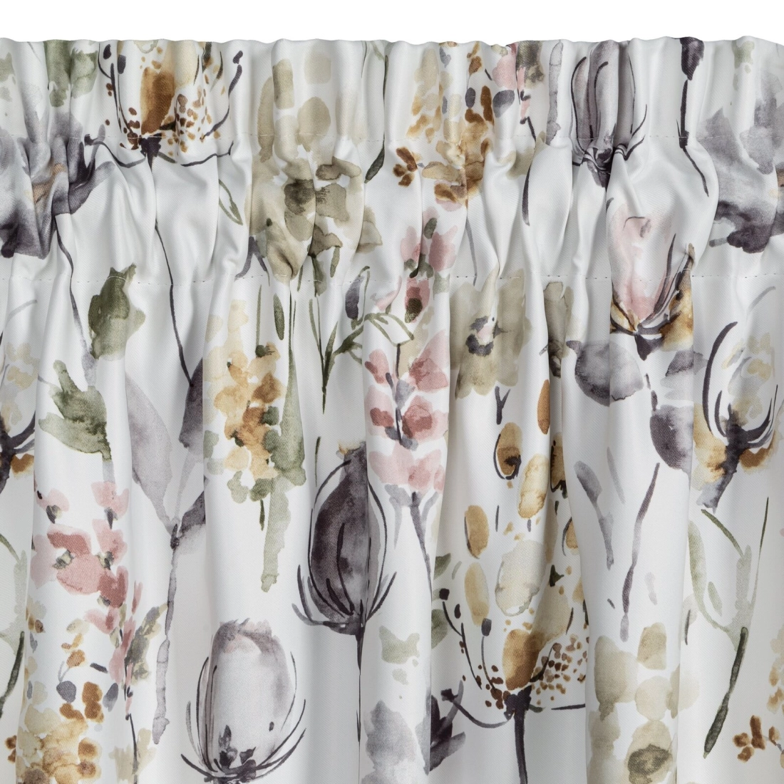 Záves 140x270 cm polyestr bielo olivový zatemňovací na riasiacu pásku ZOJA