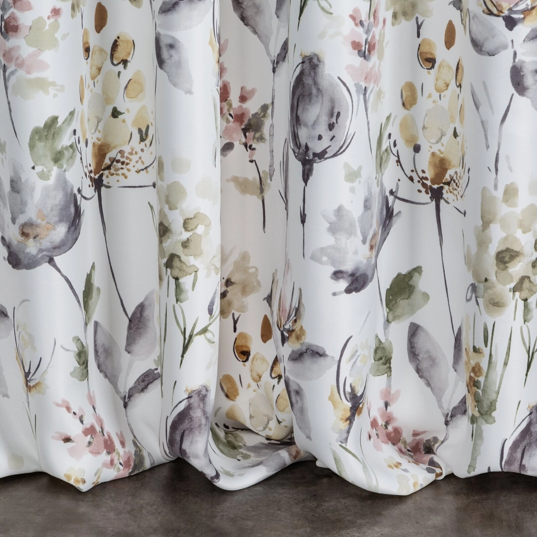 Záves 140x270 cm polyestr bielo olivový zatemňovací na riasiacu pásku ZOJA