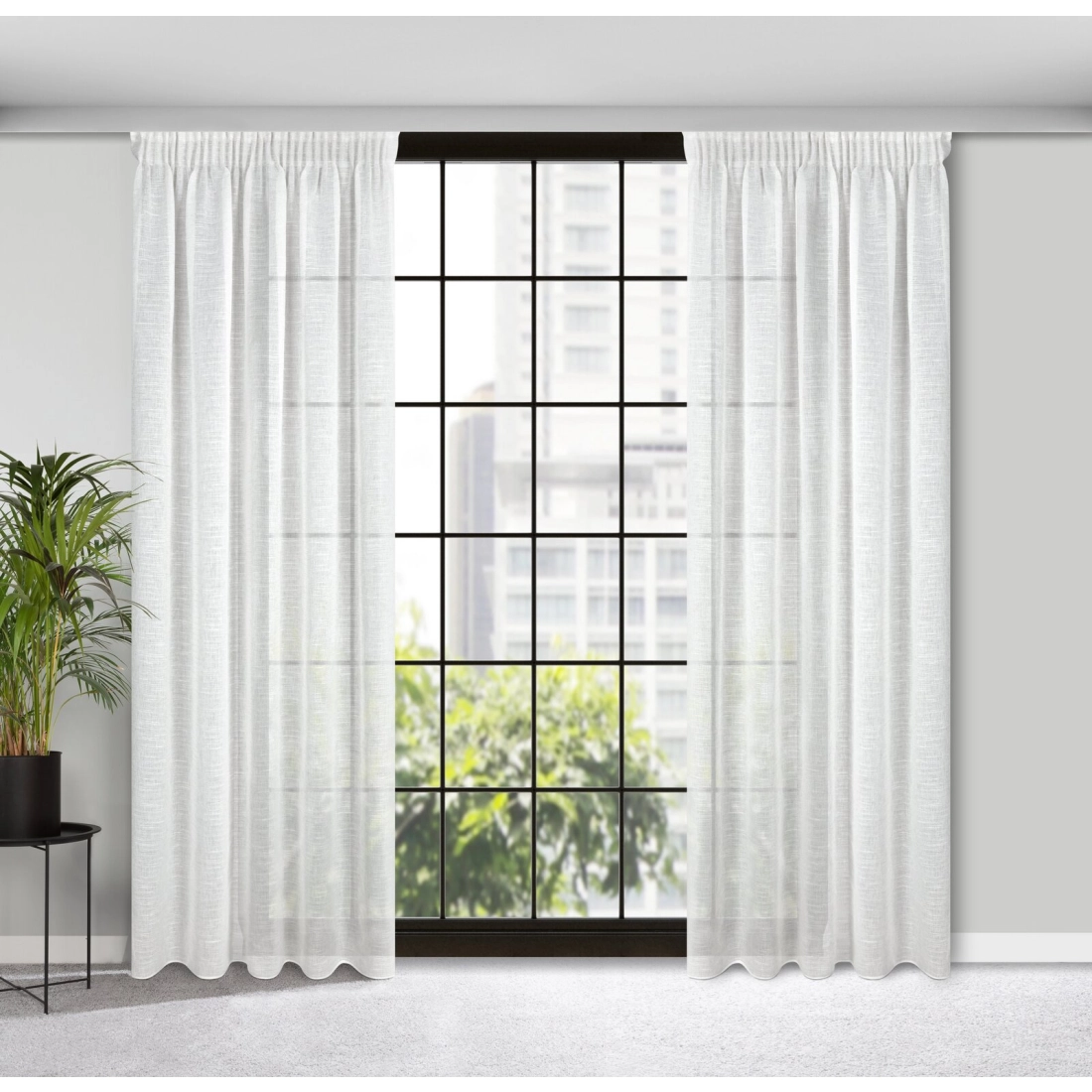 Záves 140x270 cm polyestr prirodná farba na riasiacu pásku KELSI