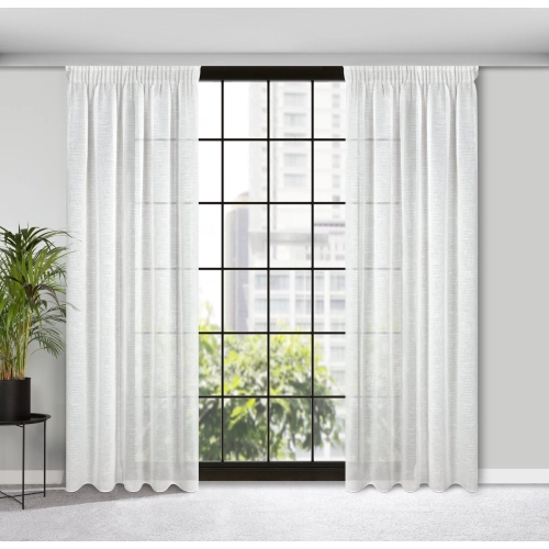 Záves 140x270 cm polyestr prirodná farba na riasiacu pásku KELSI