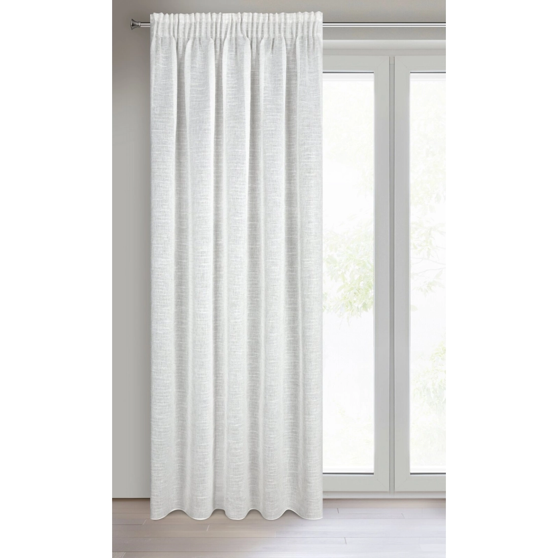 Záves 140x270 cm polyestr prirodná farba na riasiacu pásku KELSI