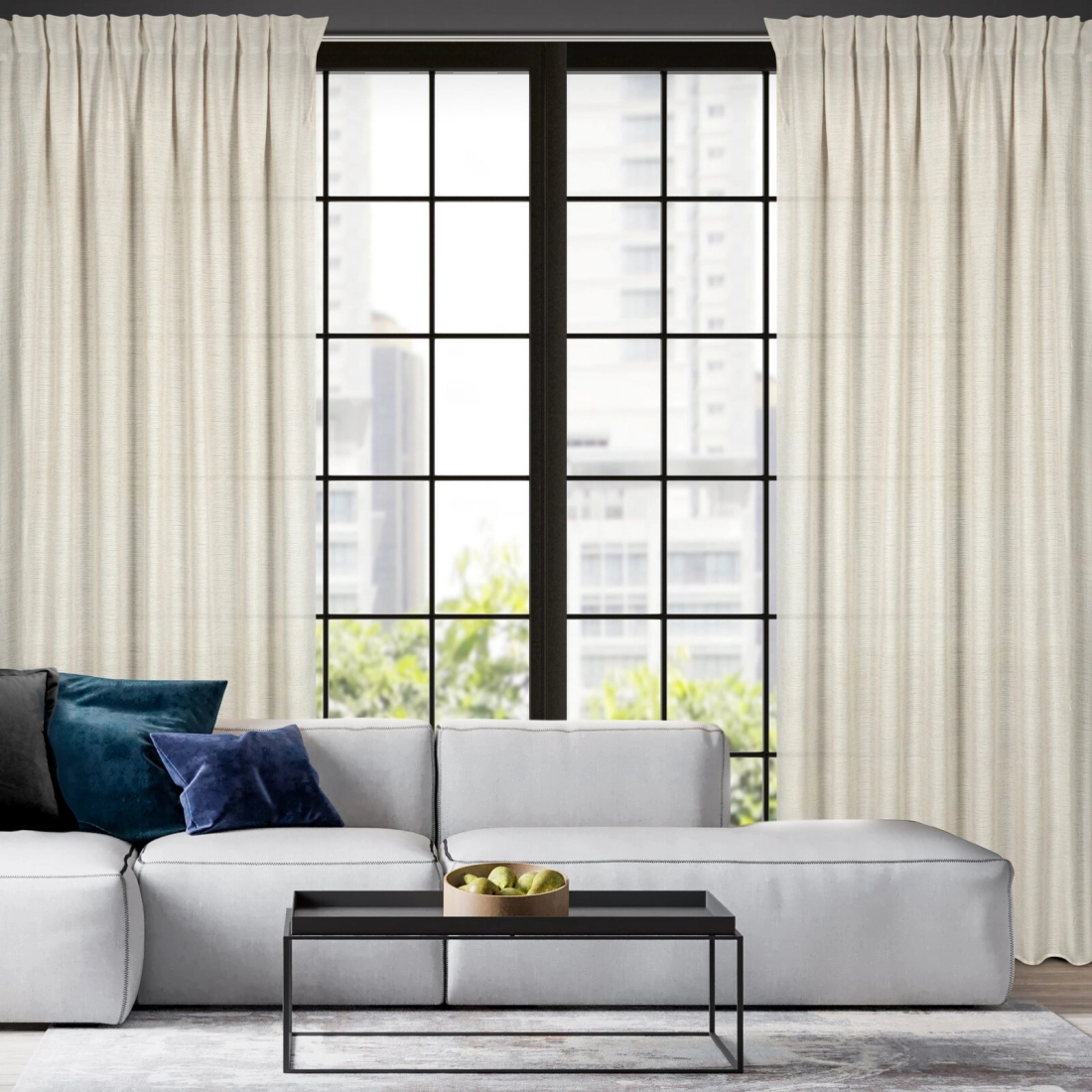 Záves 140x270 cm prírodný na riasiacu pásku ETNA