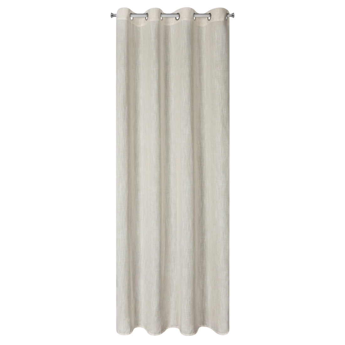 Záves 140x270 cm s ľanom prírodný na kovové krúžky JUDYTA