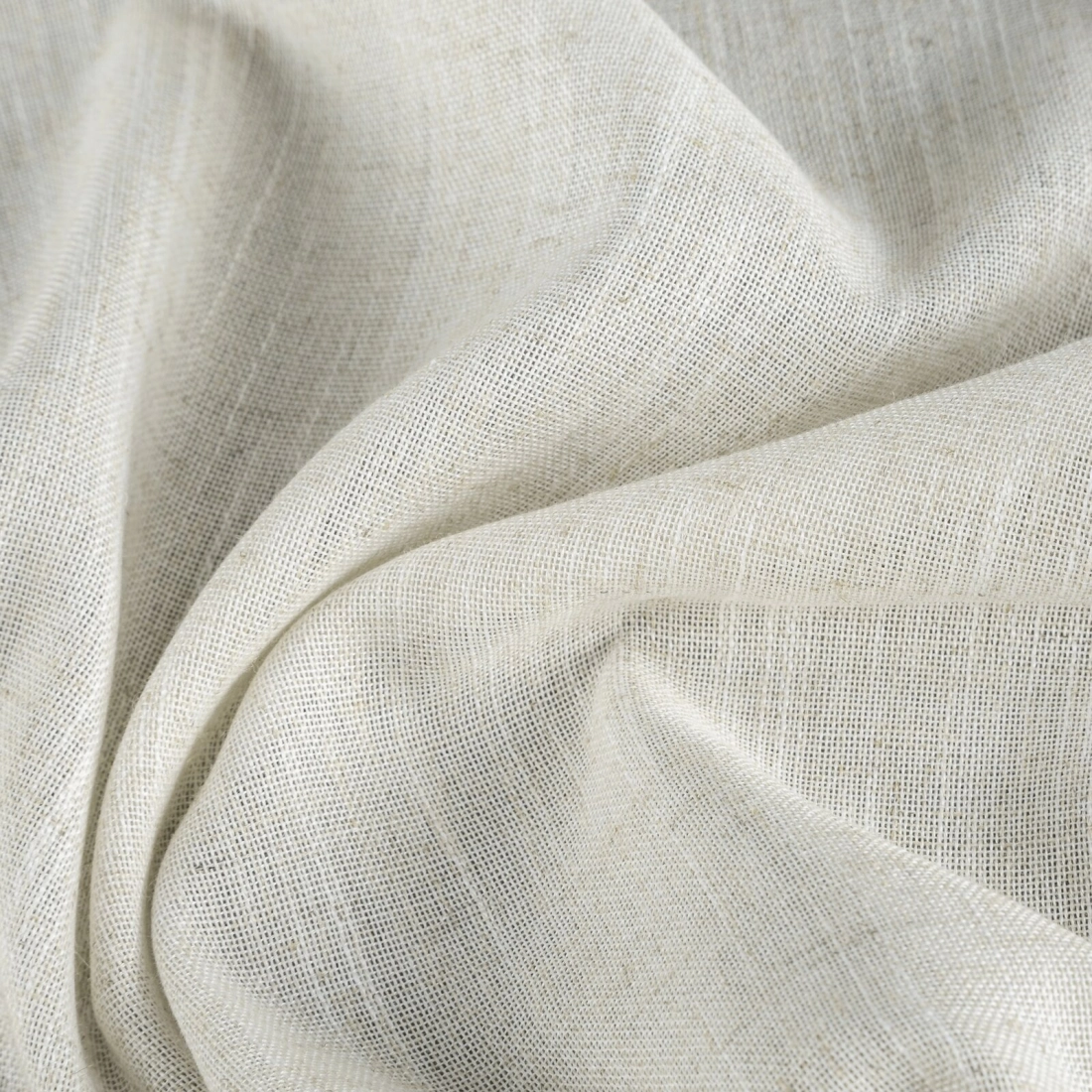 Záves 140x270 cm s ľanom prírodný na kovové krúžky JUDYTA