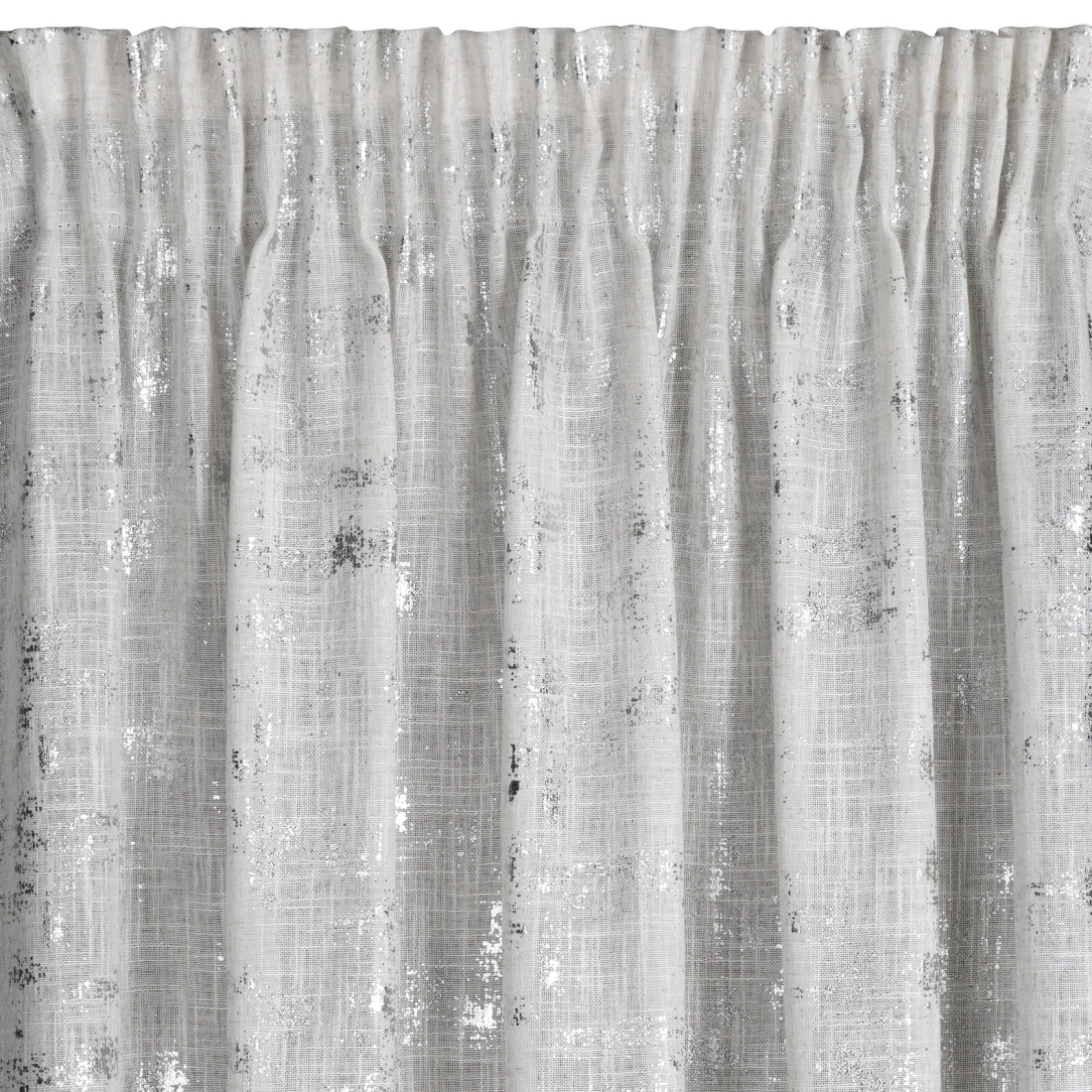 Záves 140x270 cm s ľanom prírodný striebristý na riasiacu pásku INES