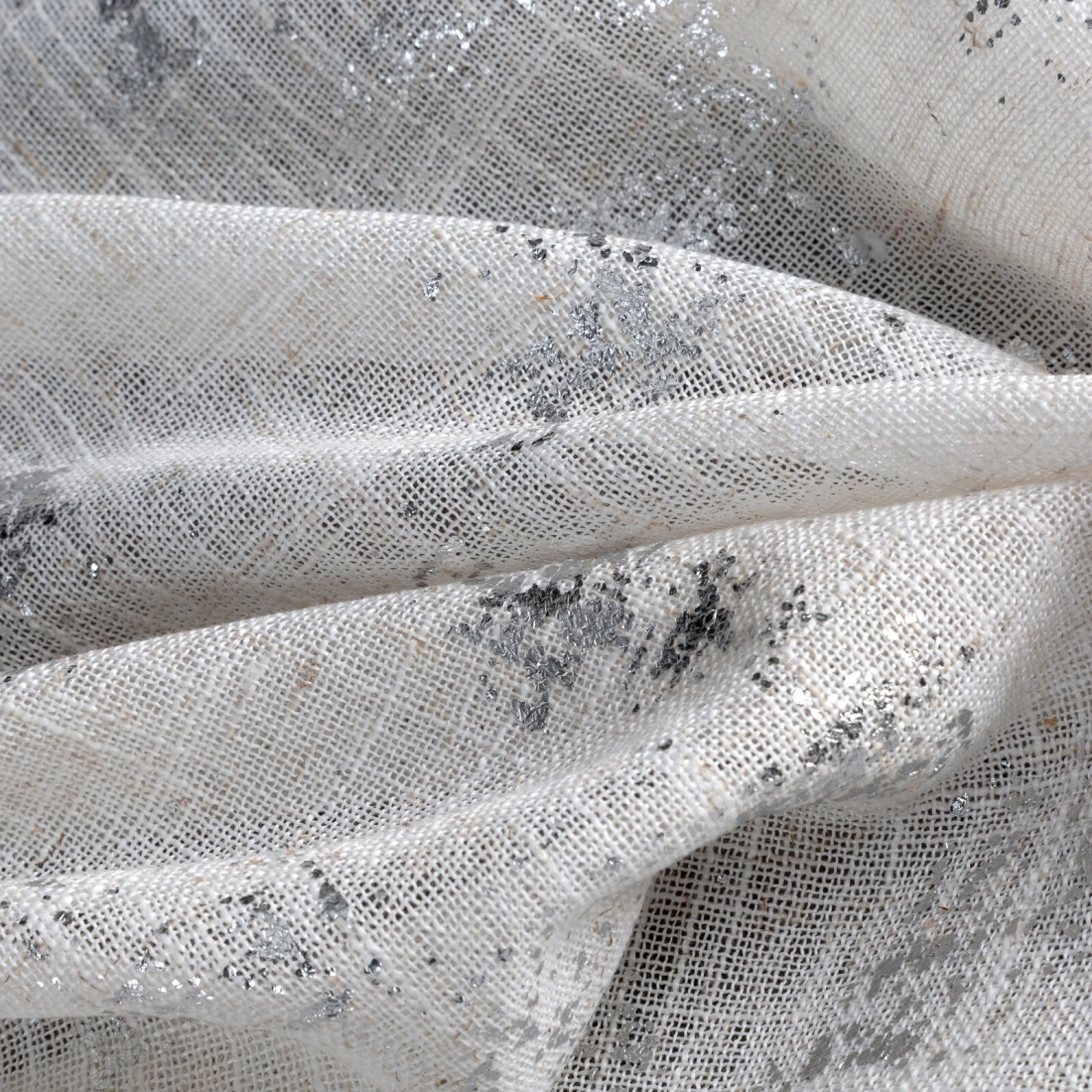 Záves 140x270 cm s ľanom prírodný striebristý na riasiacu pásku INES