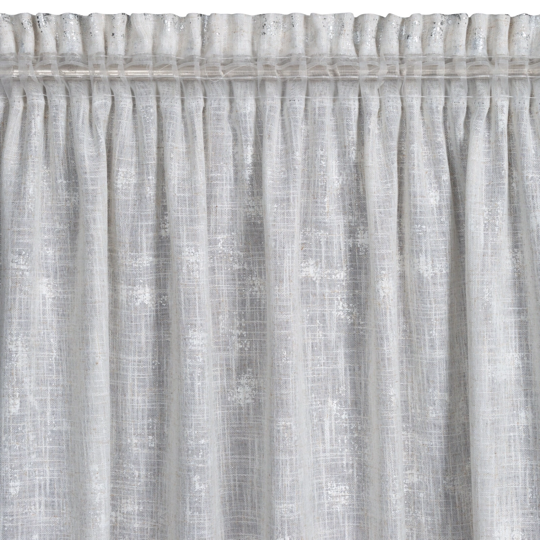 Záves 140x270 cm s ľanom prírodný striebristý na riasiacu pásku INES