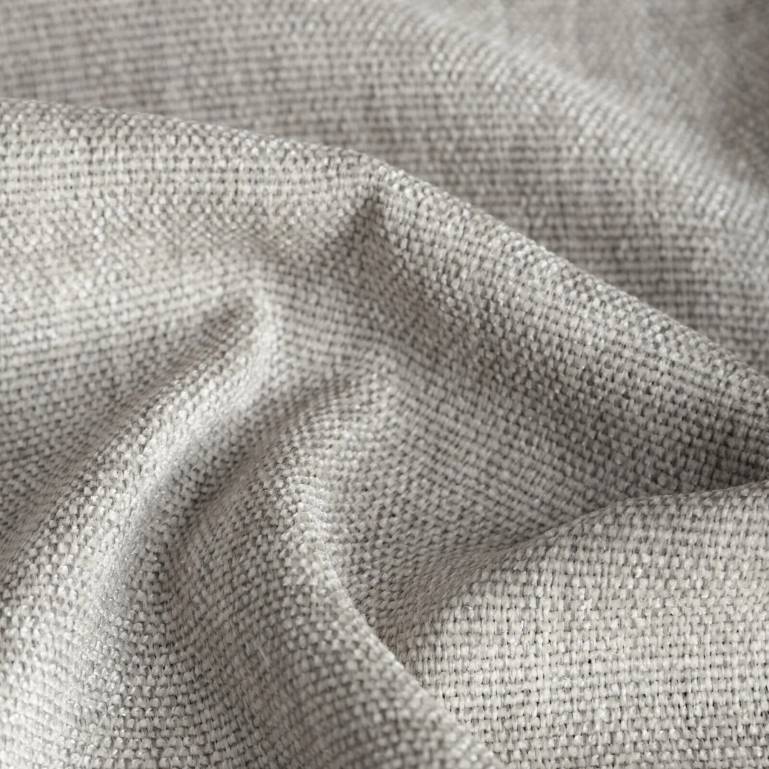 Záves 140x270 cm sčesávaný s lienovým vzhľadom, sieťovaný, s tunelom na tyč, sivý