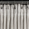 Záves 140x270 cm sčesávaný s lienovým vzhľadom, sieťovaný, s tunelom na tyč, sivý