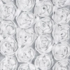 Záves 140x270 cm šifónový biely s ružami 3D na riasiacu pásku ROSES Eva Minge