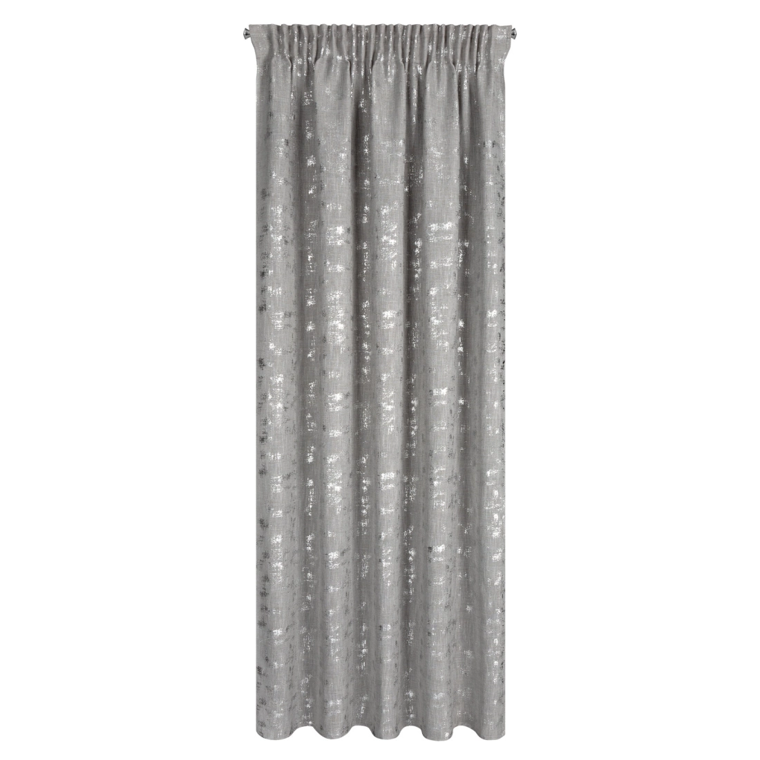 Záves 140x270 cm so zmesou ľanu strieborný na riasiacu pásku INES