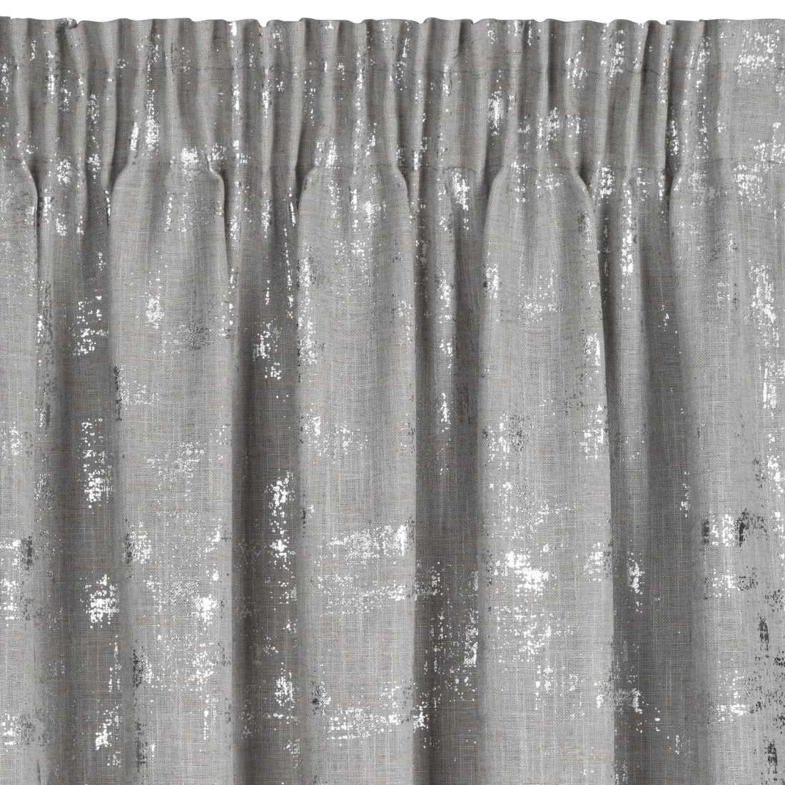 Záves 140x270 cm so zmesou ľanu strieborný na riasiacu pásku INES