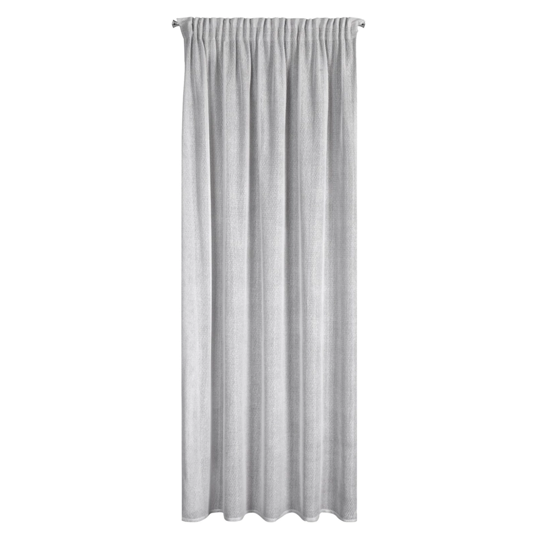 Záves 140x270 cm strieborný na riasiacu pásku ALEKSA