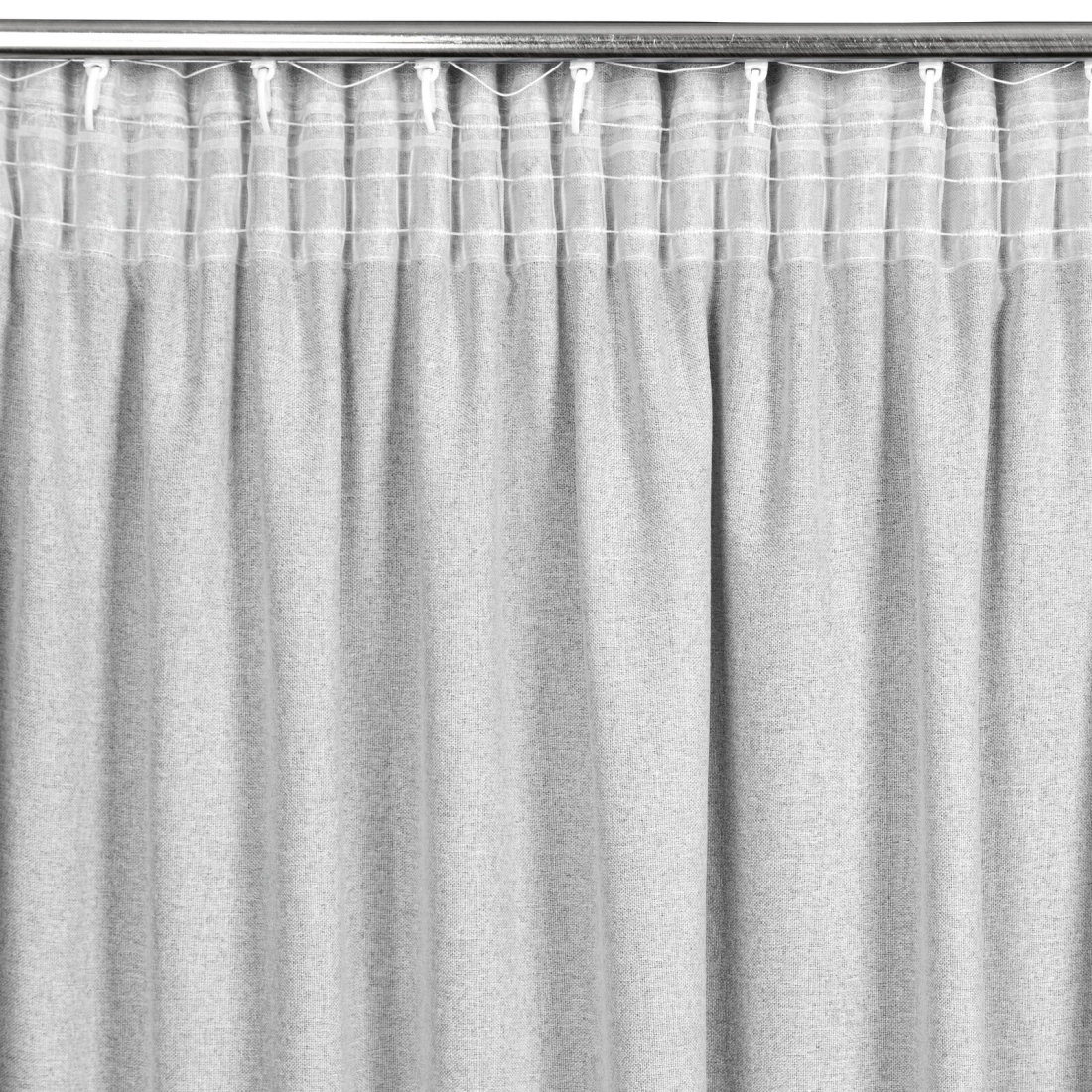 Záves 140x270 cm strieborný na riasiacu pásku ERIS