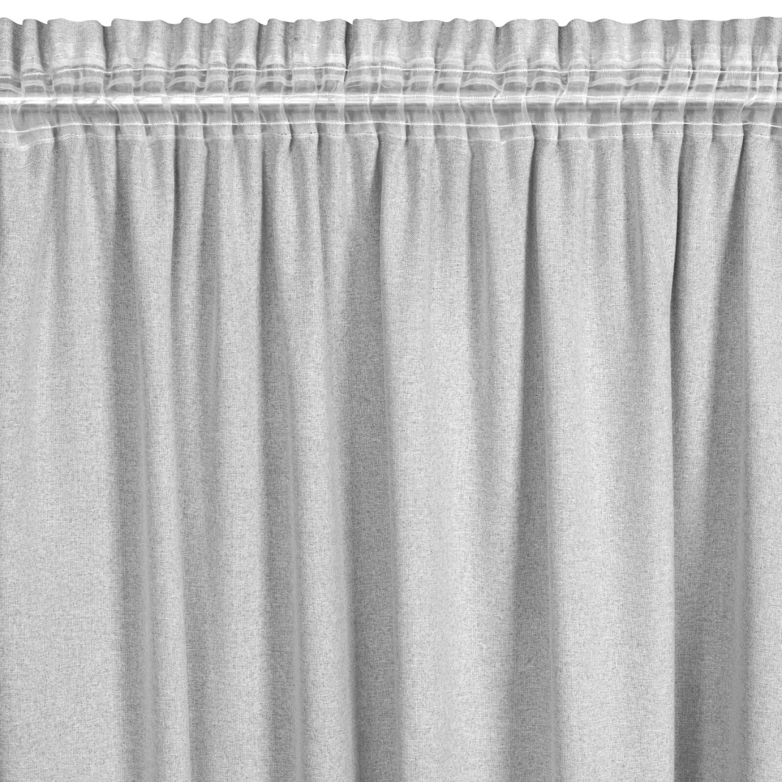 Záves 140x270 cm strieborný na riasiacu pásku ERIS