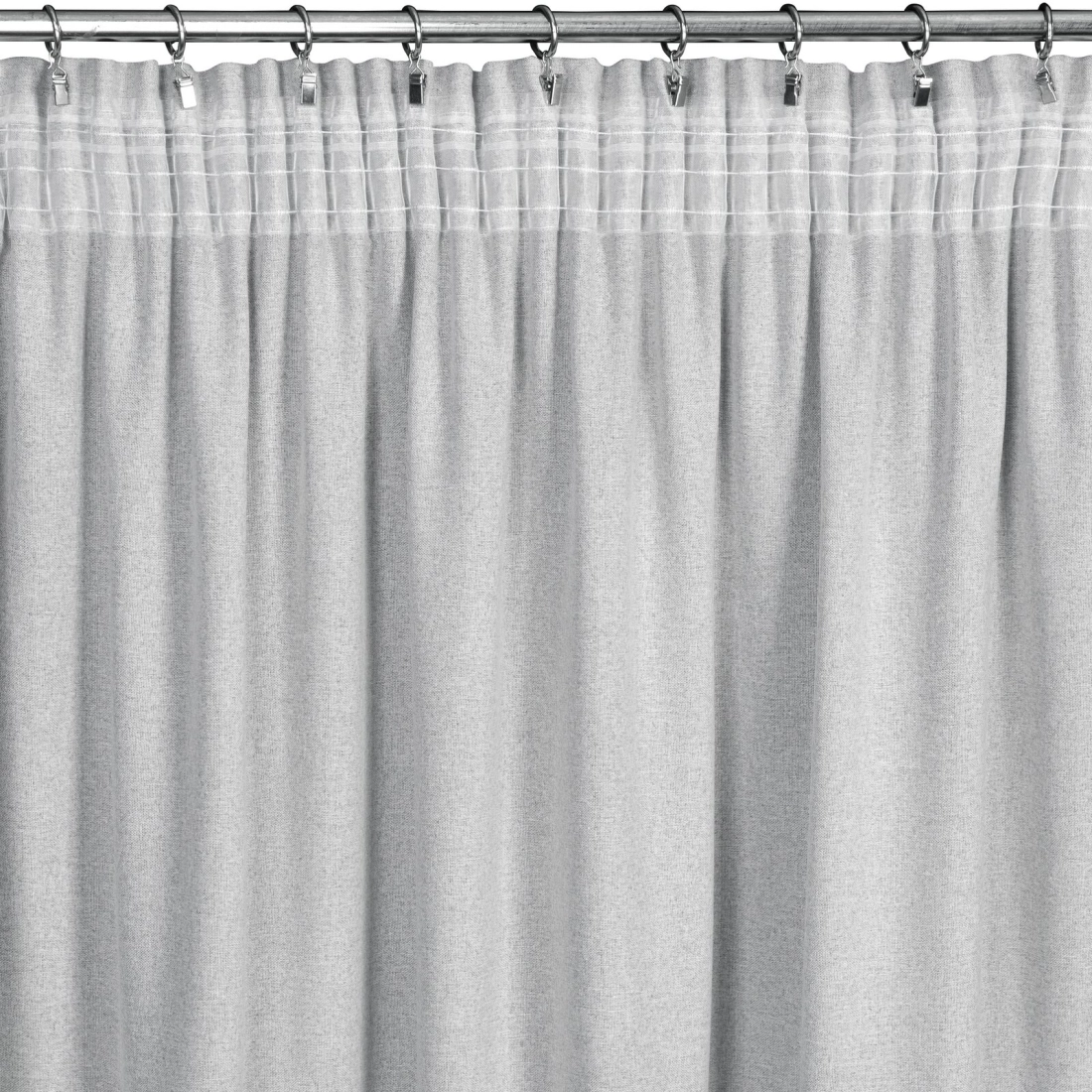 Záves 140x270 cm strieborný na riasiacu pásku ERIS