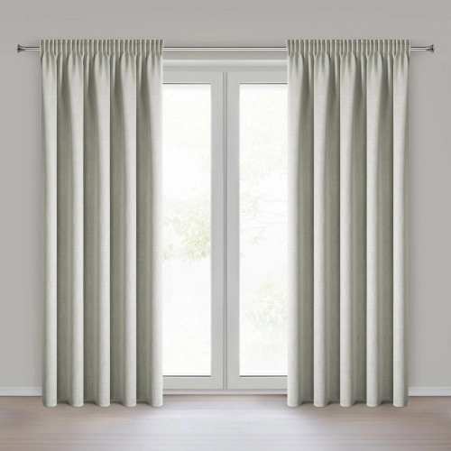 Záves 140x270 cm strieborný na riasiacu pásku LEYA