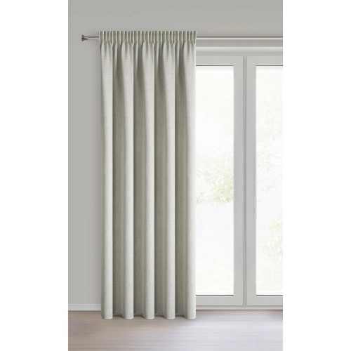 Záves 140x270 cm strieborný na riasiacu pásku LEYA