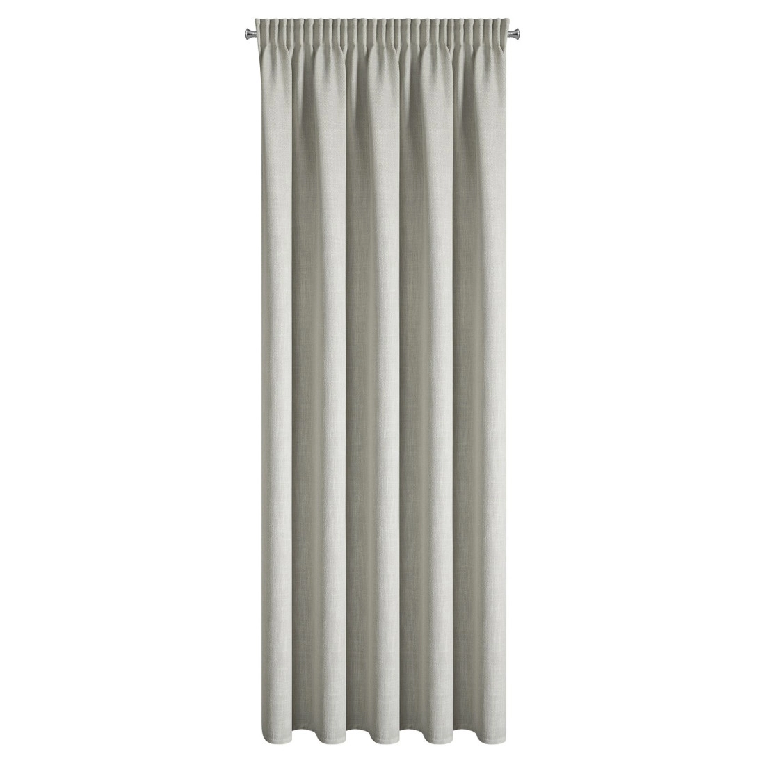 Záves 140x270 cm strieborný na riasiacu pásku LEYA