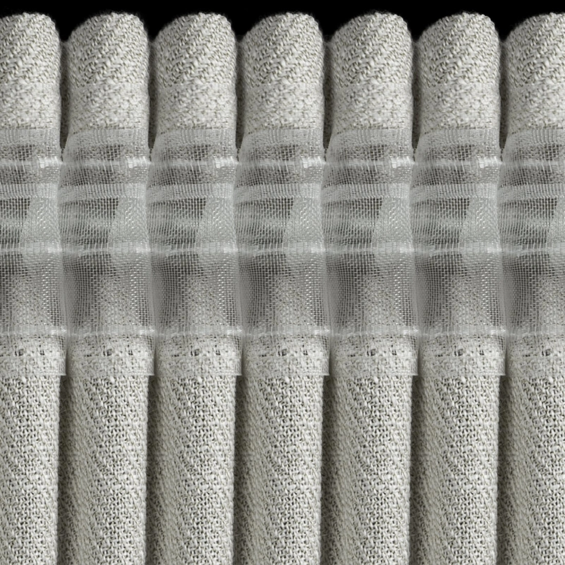 Záves 140x270 cm strieborný na riasiacu pásku LEYA