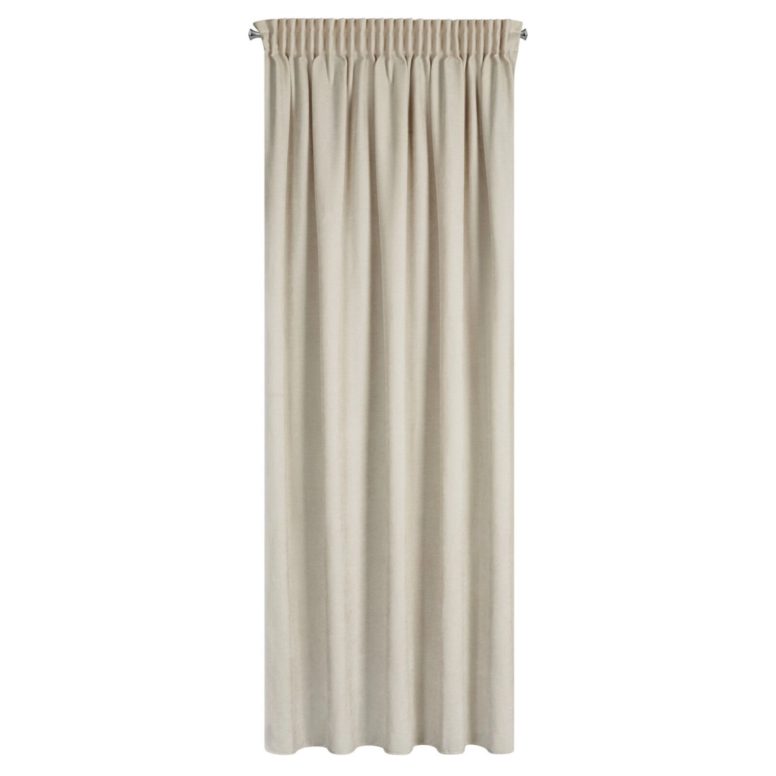 Záves 140x270 cm svetlobéžový szenilový na riasiacu pásku VANI