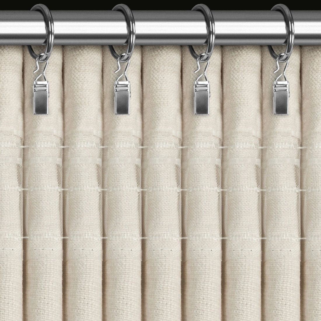 Záves 140x270 cm svetlobéžový szenilový na riasiacu pásku VANI