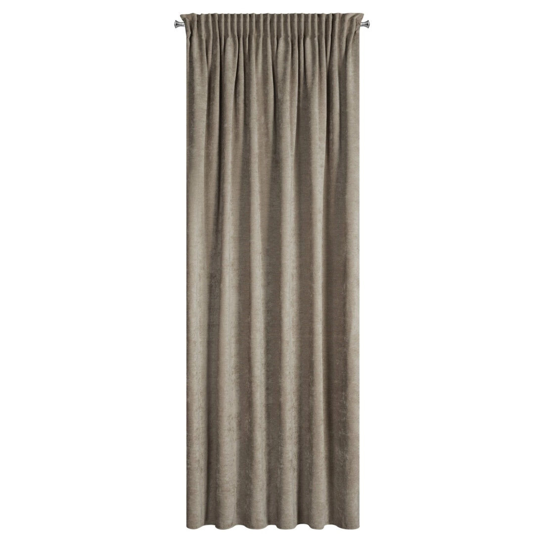 Závěs 140x270 cm žinylkový tmavě béžový na řasicí pásku a tunel VANI