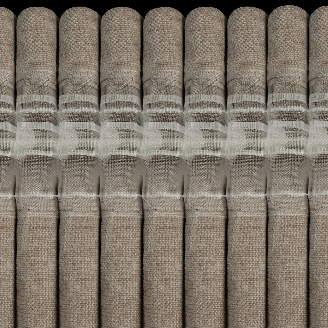 Závěs 140x270 cm žinylkový tmavě béžový na řasicí pásku a tunel VANI