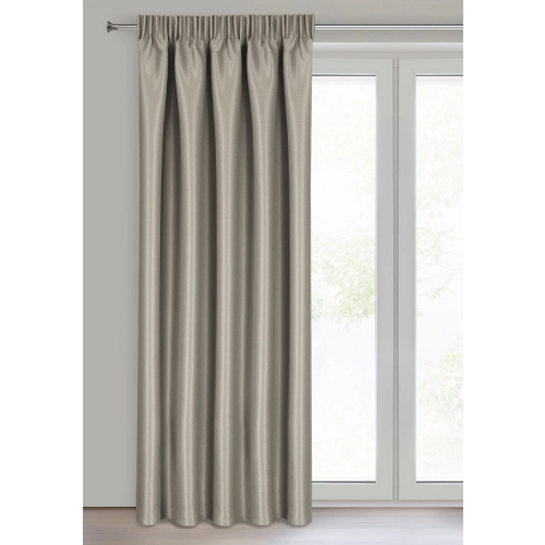 Záves 140x270 cm tmavobéžový na riasiacu pásku SELINA