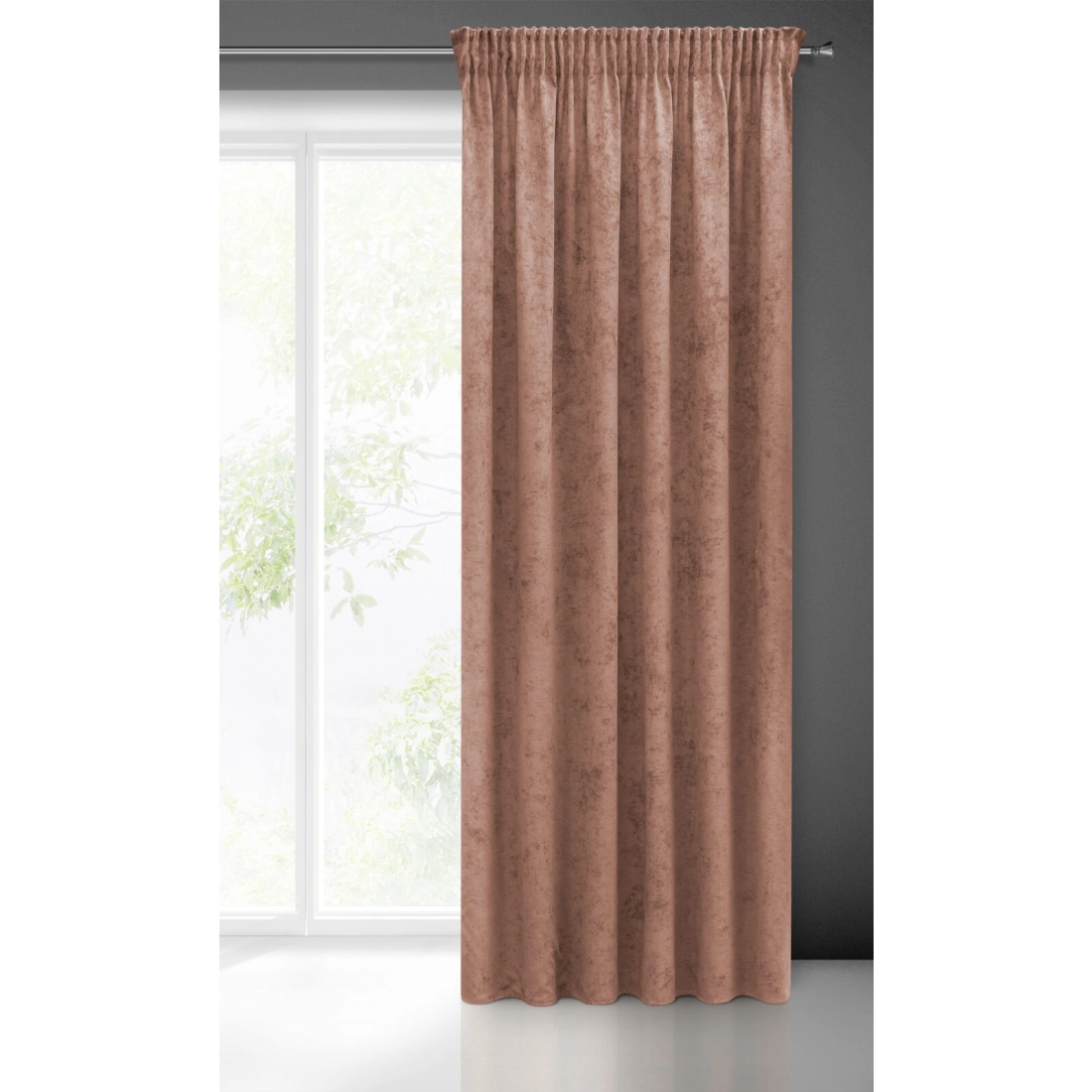 Záves 140x270 cm tmavoružový na riasiacu pásku ANISA