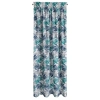 Záves 140x270 cm z mikrovlákna bielo‑tyrkysový s listovým vzorom na riasiacu pásku ELINA Design 91