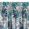Záves 140x270 cm z mikrovlákna bielo‑tyrkysový s listovým vzorom na riasiacu pásku ELINA Design 91