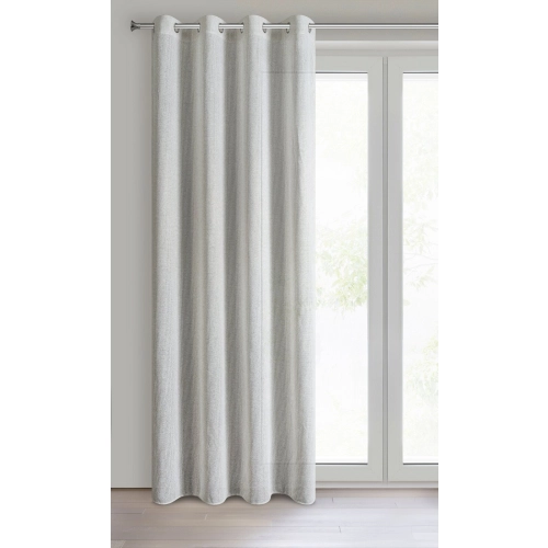 Záves 140x270 cm z polyesterovej sieťoviny prírodný medený na kovové krúžky ABBY