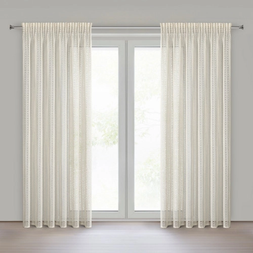 Záves 140x270 cm z prírodnej sieťoviny na riasiacu pásku a tunel BONITA