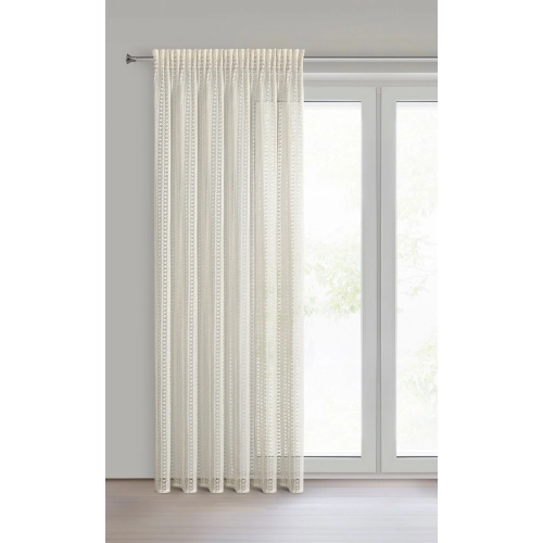 Záves 140x270 cm z prírodnej sieťoviny na riasiacu pásku a tunel BONITA