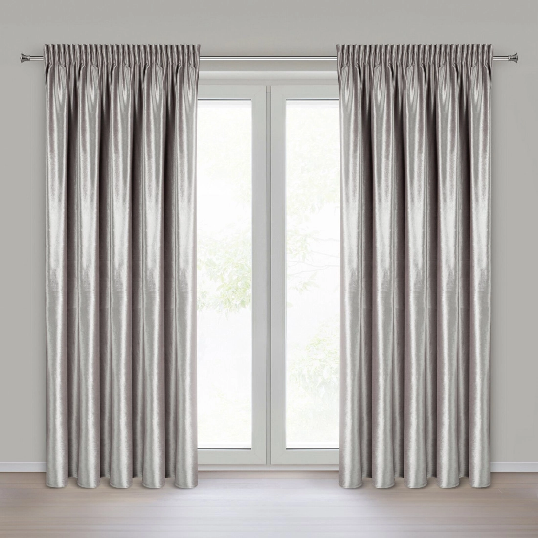 Záves 140x270 cm zamatový béžový na riasiacu pásku CAMERON