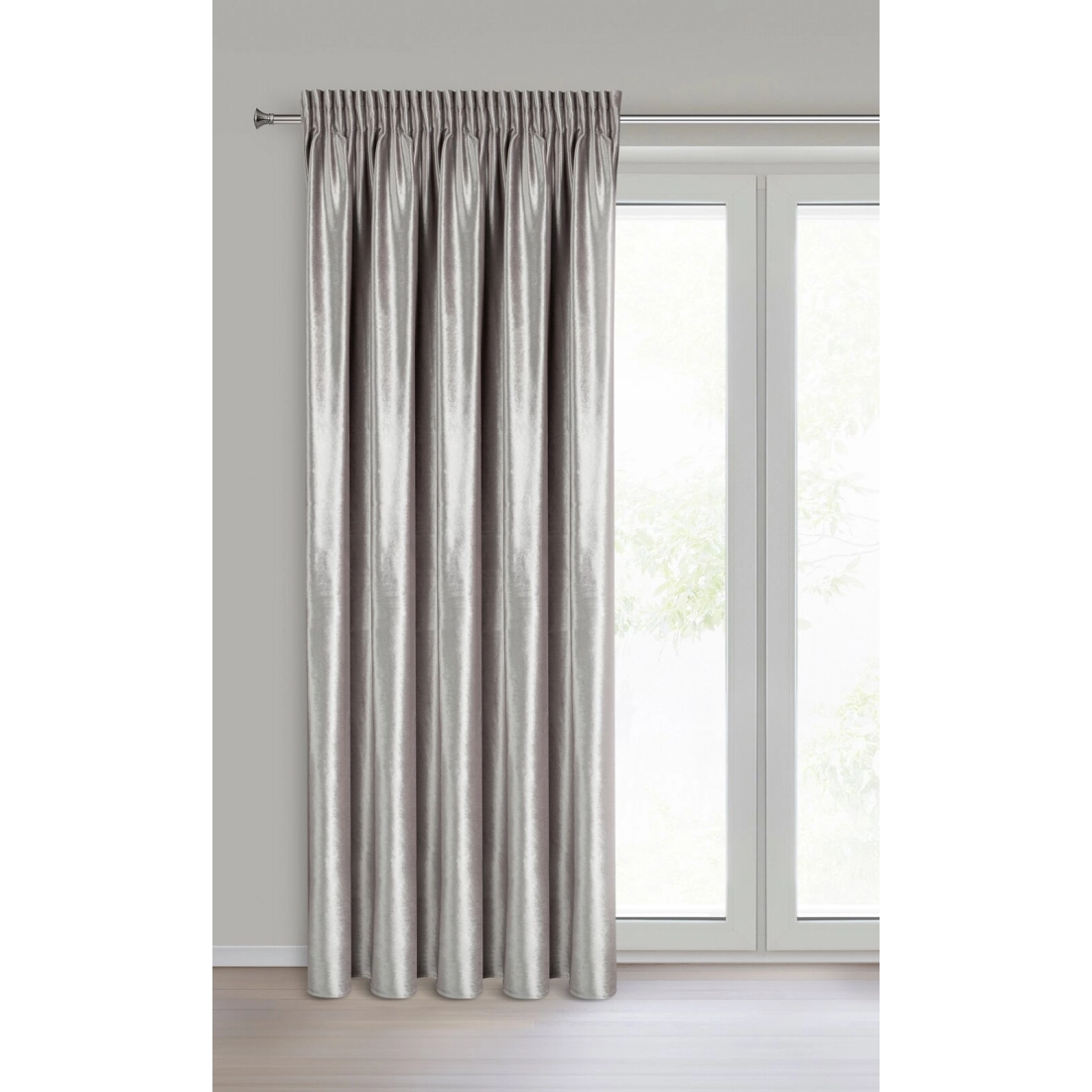 Záves 140x270 cm zamatový béžový na riasiacu pásku CAMERON