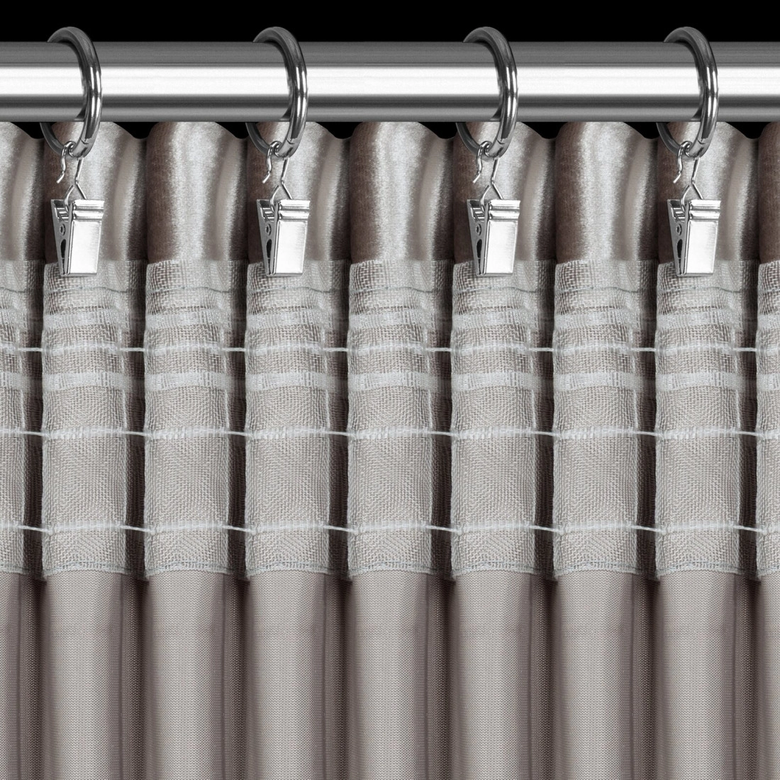 Záves 140x270 cm zamatový béžový na riasiacu pásku CAMERON