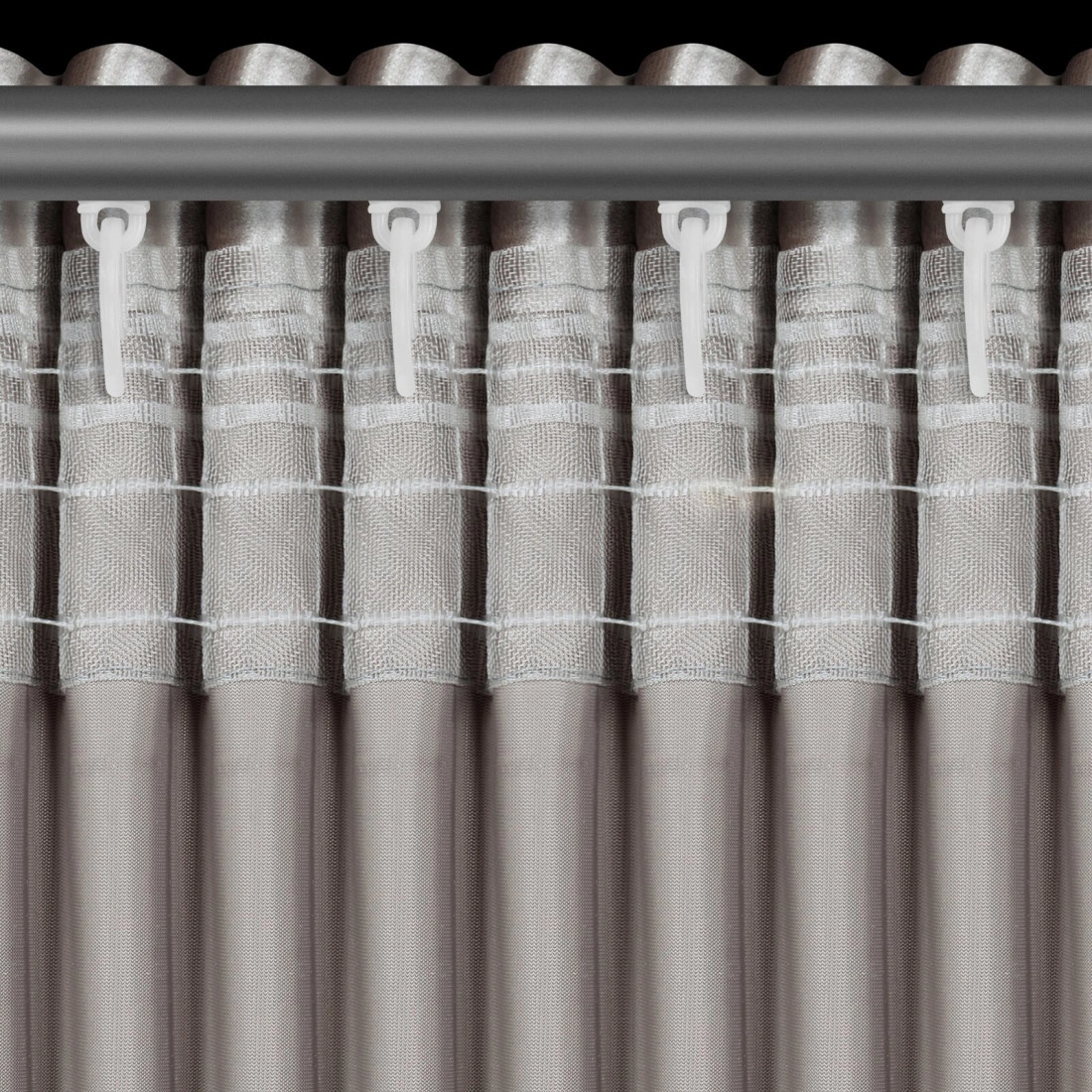 Záves 140x270 cm zamatový béžový na riasiacu pásku CAMERON